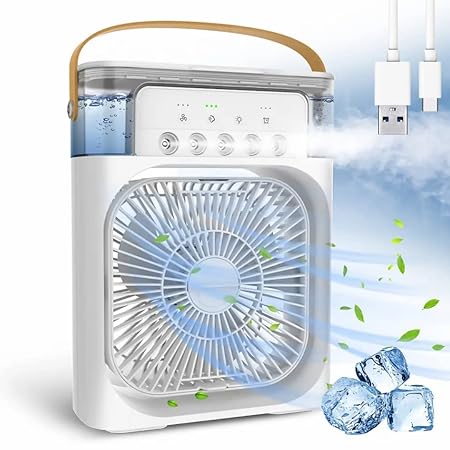 ❄️ Portable Air Cooler Fan – Rechargeable & USB Powered 🌀